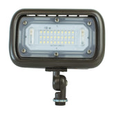 30W Line Voltage Bronze Integrated Outdoor LED Wall Wash Light with Adjustable Mounting Bracket for Landscape Lighting
